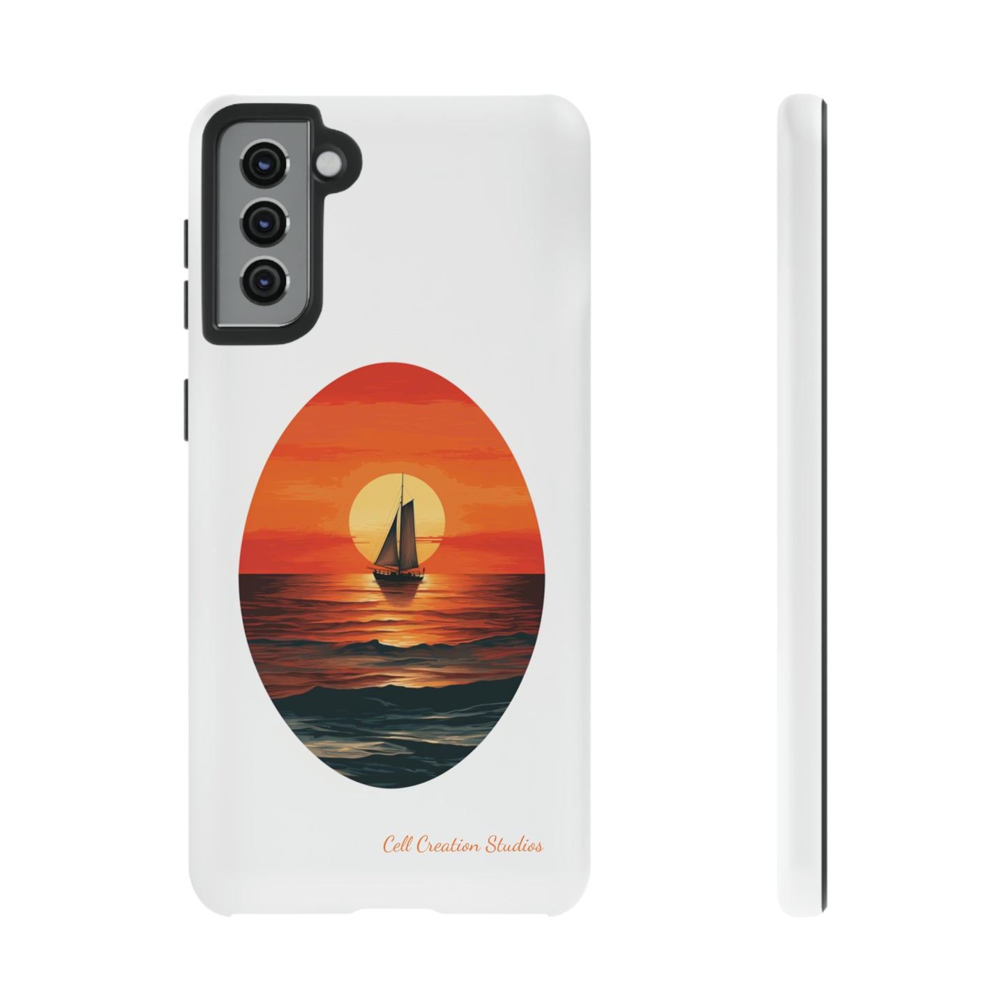 "Sailboat Sunset Serenity" -Tough Samsung Cases