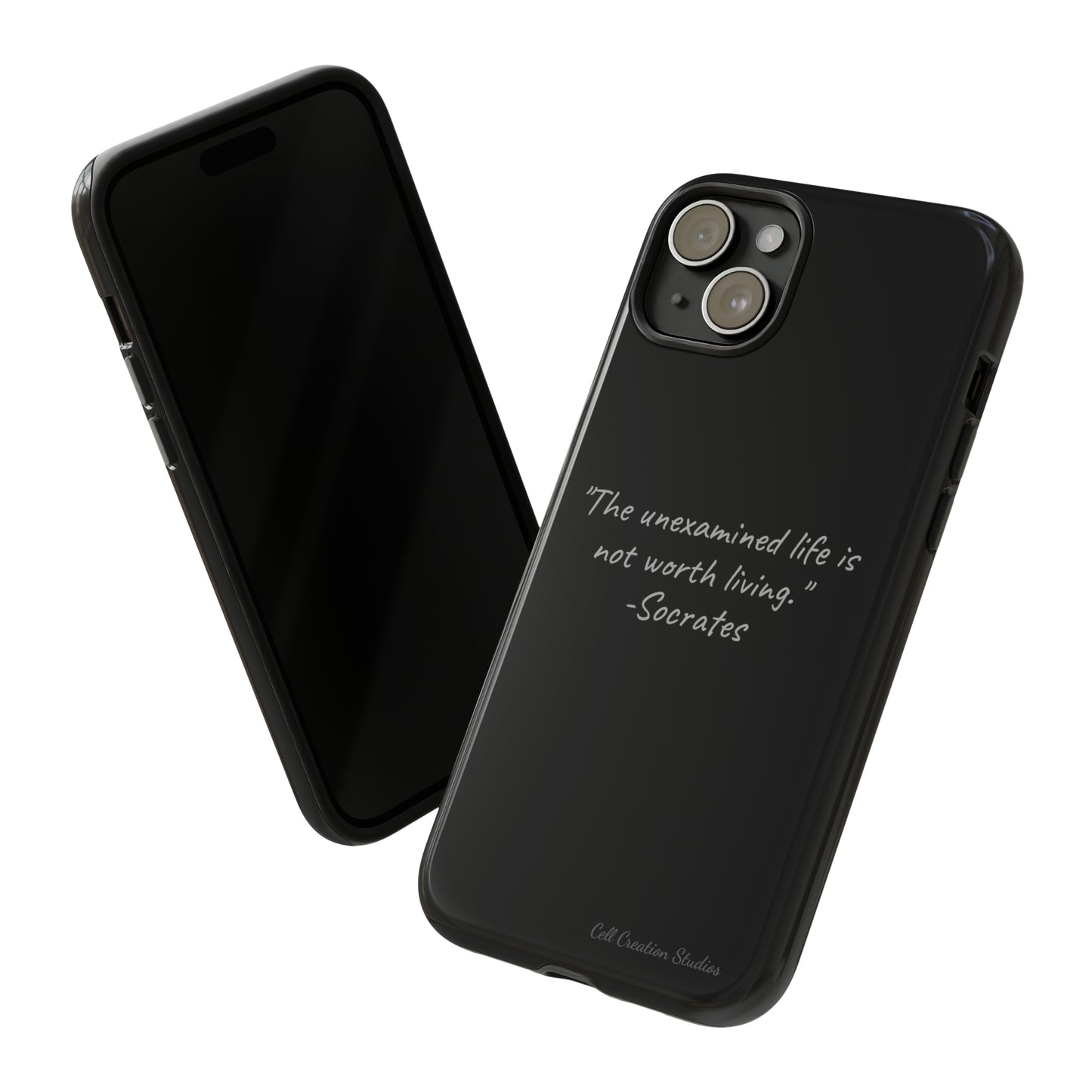 "Life's Examination" Socrates Quote Phone Case -Tough Cases