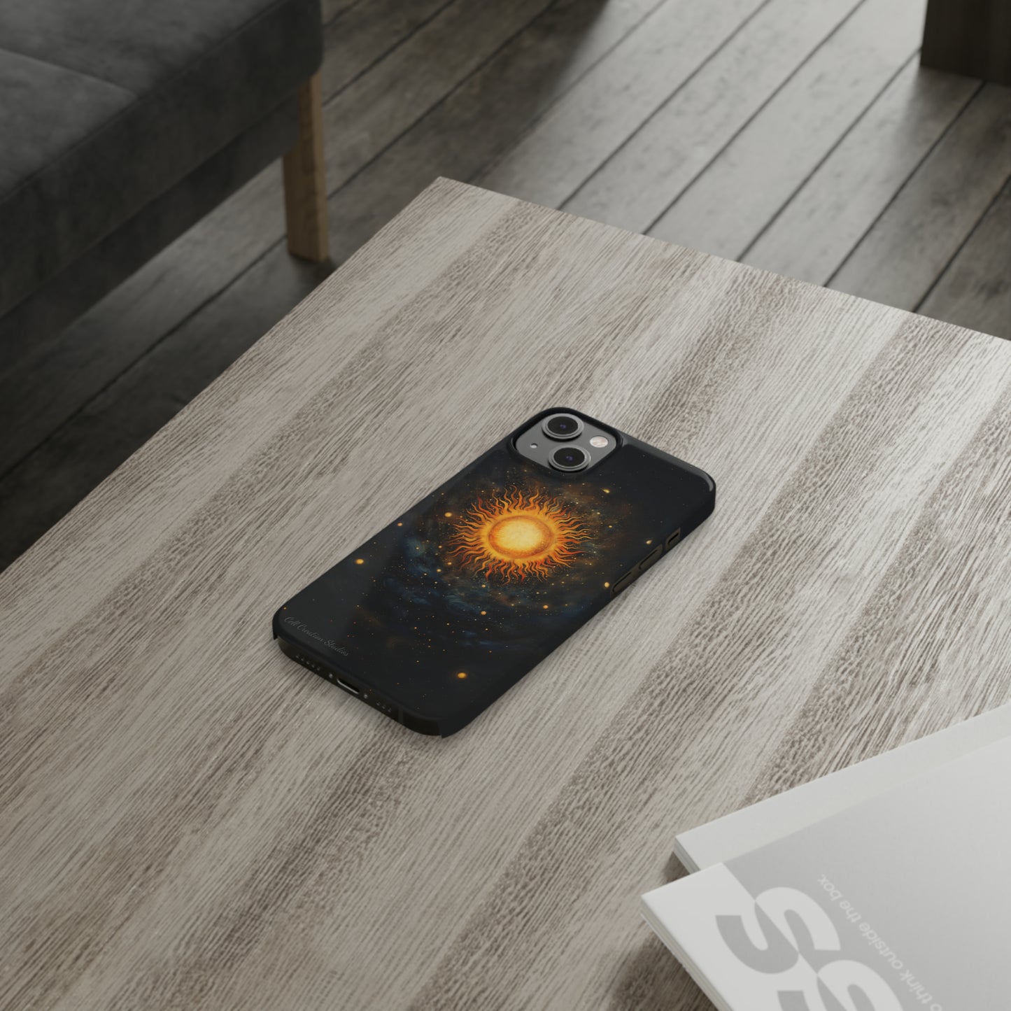 Introducing the "Celestial Sun and Stars" Cell Phone Case – Carry the Cosmos with You -Slim Phone Cases