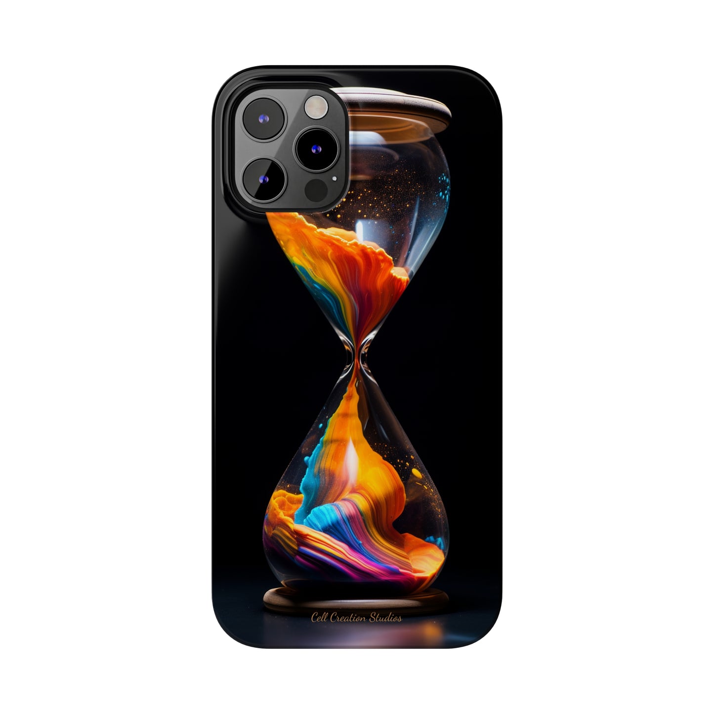 Introducing the "Vibrant Sands of Time" Cell Phone Case – Embrace the Beauty of Colorful Hourglass Design -Tough Cases