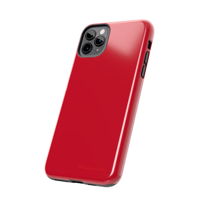 "Bold Crimson Shield" -Tough iPhone Cases