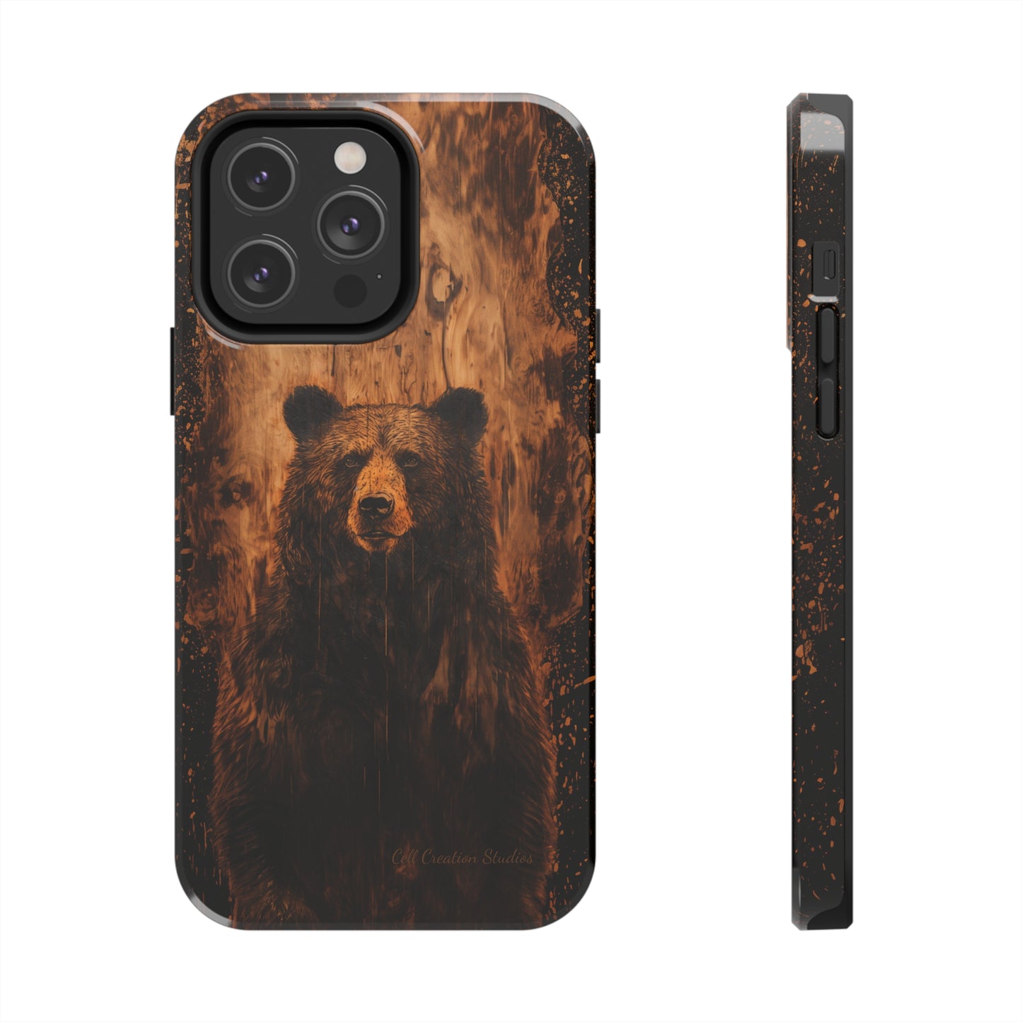 "Bear Wood Grain"-Tough Phone Cases