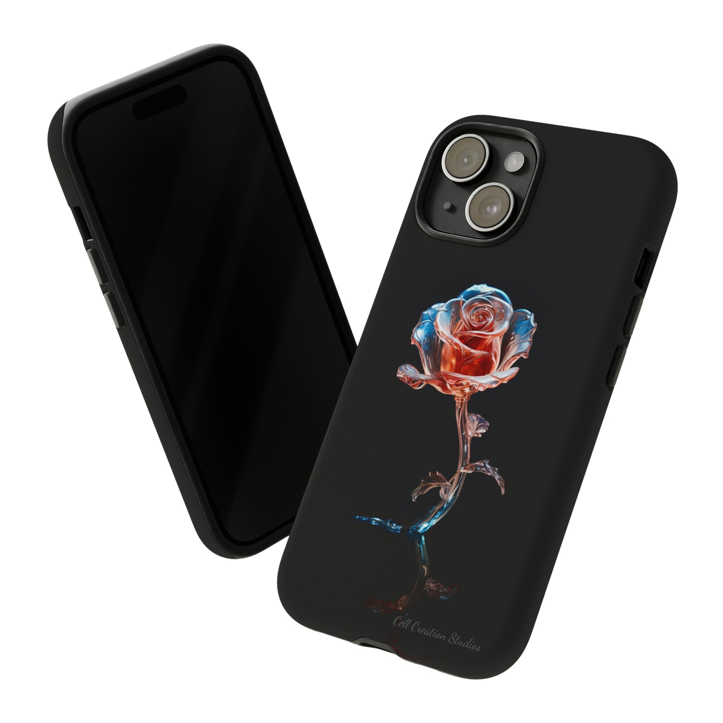 The "Glass Rose Elegance" Phone Case-Tough Cases