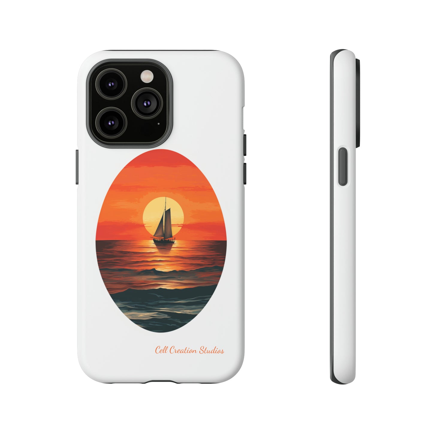 "Sailboat Sunset Serenity" -Tough iPhone Cases