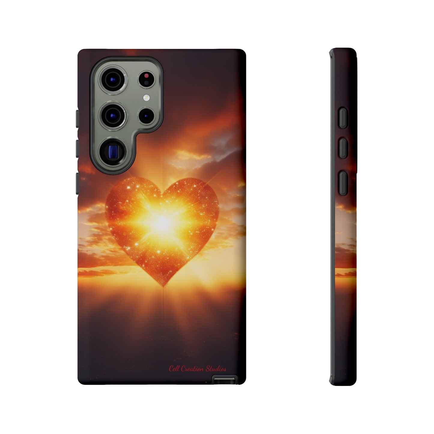 Introducing the "Sunlit Heart" Cell Phone Case – Embrace Love and Radiance -Tough Cases