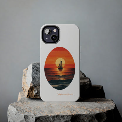 "Sailboat Sunset Serenity" -Tough iPhone Cases