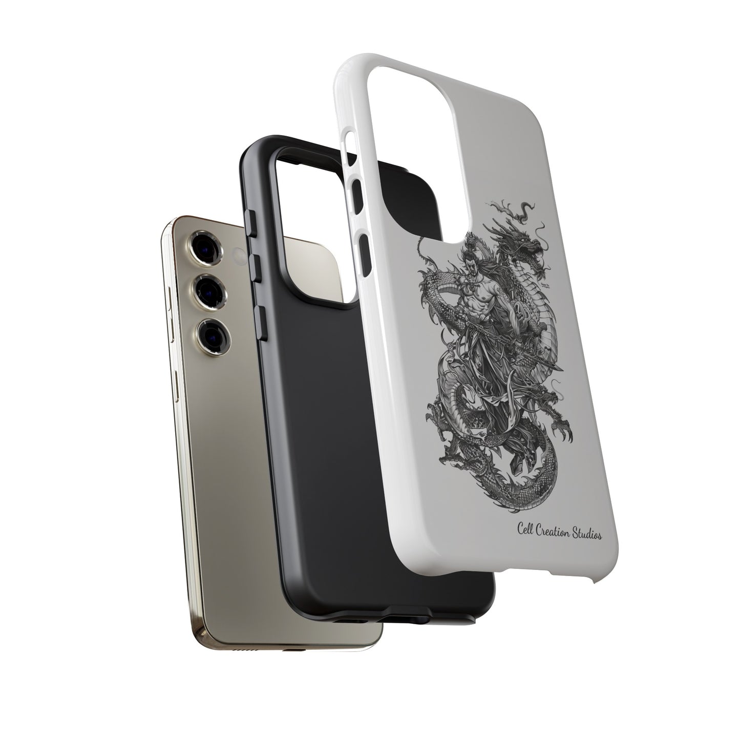 "Samurai and Dragon Sketch" -Tough Samsung Galaxy Cases