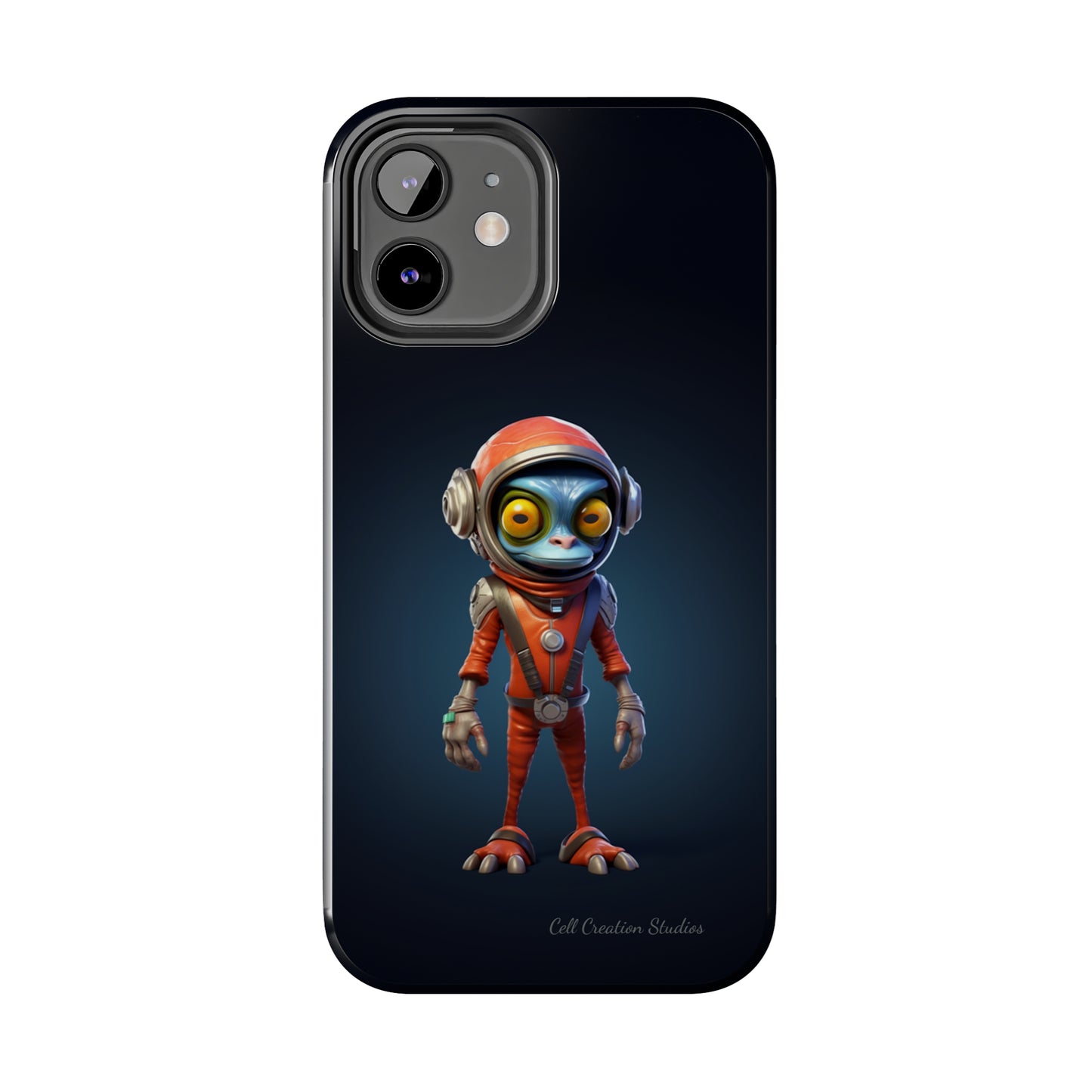 The "AstroGuard" Animated Blue Alien Astronaut Phone Case -Tough Phone Cases