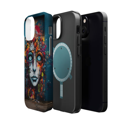 Elevate Your Style with our "Graffiti Face Concrete Wall" Phone Case -MagSafe Tough Cases