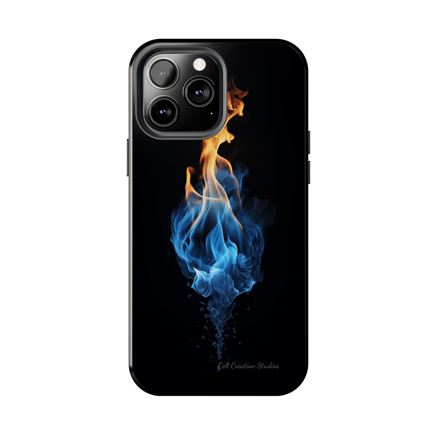 "Elegant Blue and Orange Flame" Phone Case: Ignite Your Style -Tough Phone Cases