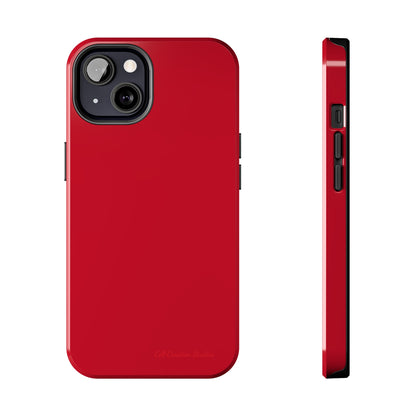 "Bold Crimson Shield" -Tough iPhone Cases