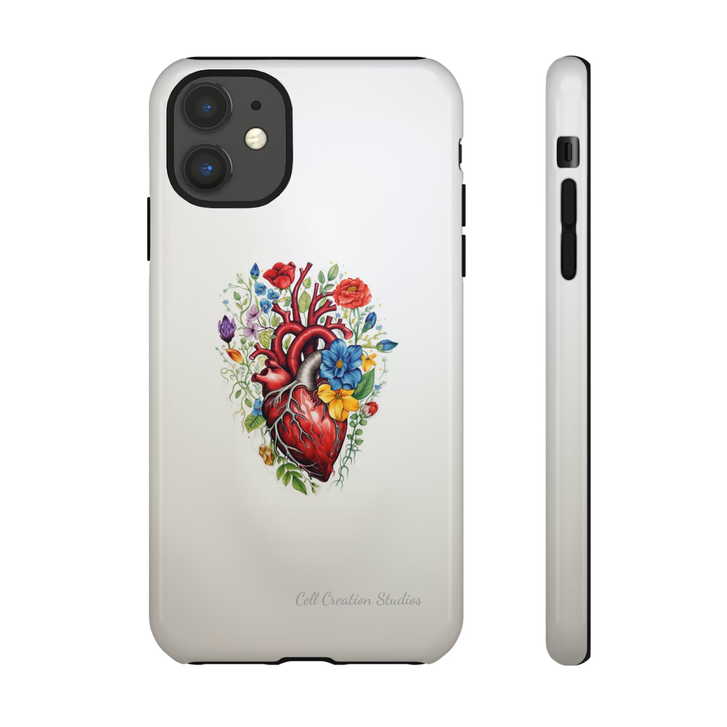 "Floral Heart Harmony" -Tough iPhone Cases