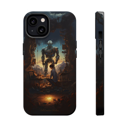 Introducing the "Mechanical Bond" Cell Phone Case – Witness a Captivating Moment of Giant Robot and Boy -MagSafe Tough Cases