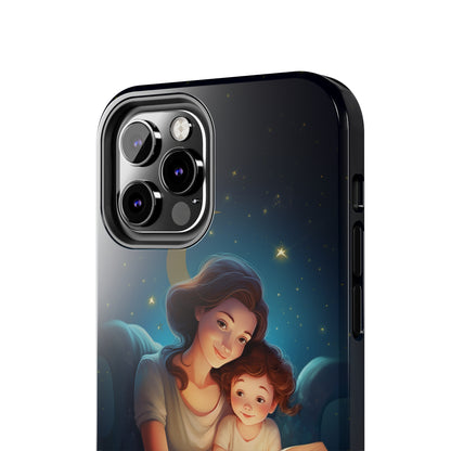 Introducing the "Bedtime Story Bliss" Cell Phone Case – Cherish Heartwarming Moments with Every Glance -Tough Phone Cases