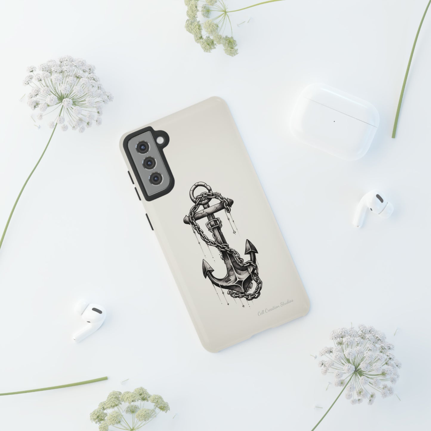 "Nautical Elegance Anchor" -Tough Samsung Phone Cases