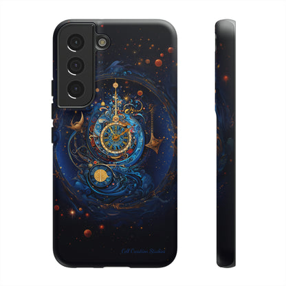 "Cosmic Clock Elegance" -Tough Samsung Phone Cases