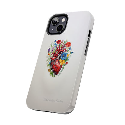 "Floral Heart Harmony" -Tough iPhone Cases