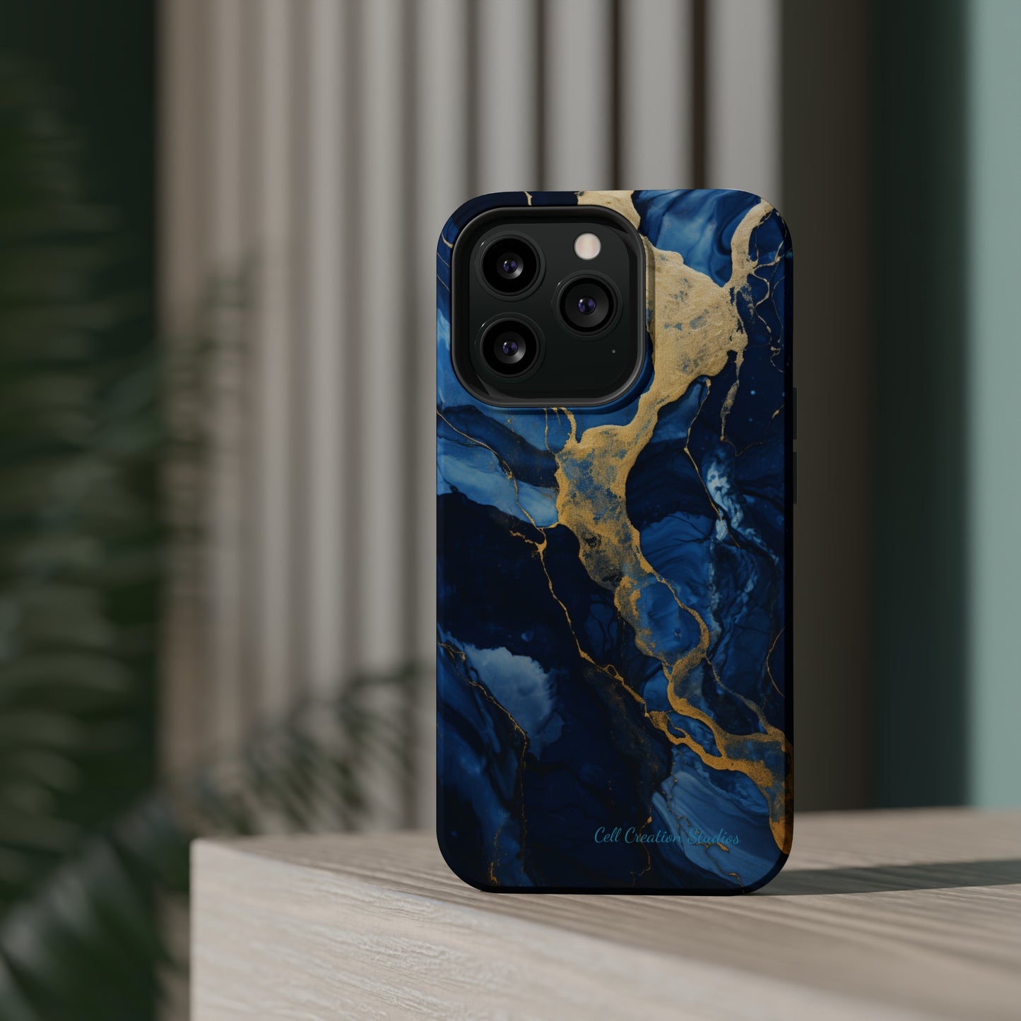 "Azure Elegance Marble" -MagSafe Tough iPhone Cases