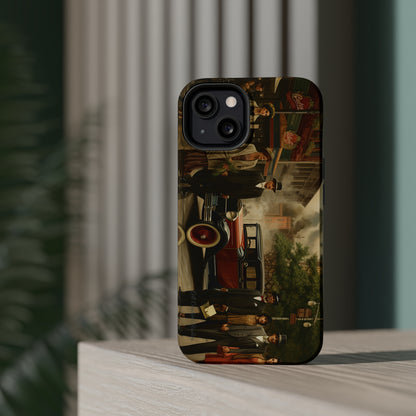 Introducing the "1920s Americana Revival" Cell Phone Case – Step into Nostalgic Elegance with a Vintage Street Scene! -MagSafe Tough Cases