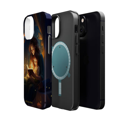 Introducing the "Bedtime Story Bliss" Cell Phone Case – Cherish Heartwarming Moments with Every Glance -MagSafe Tough Cases