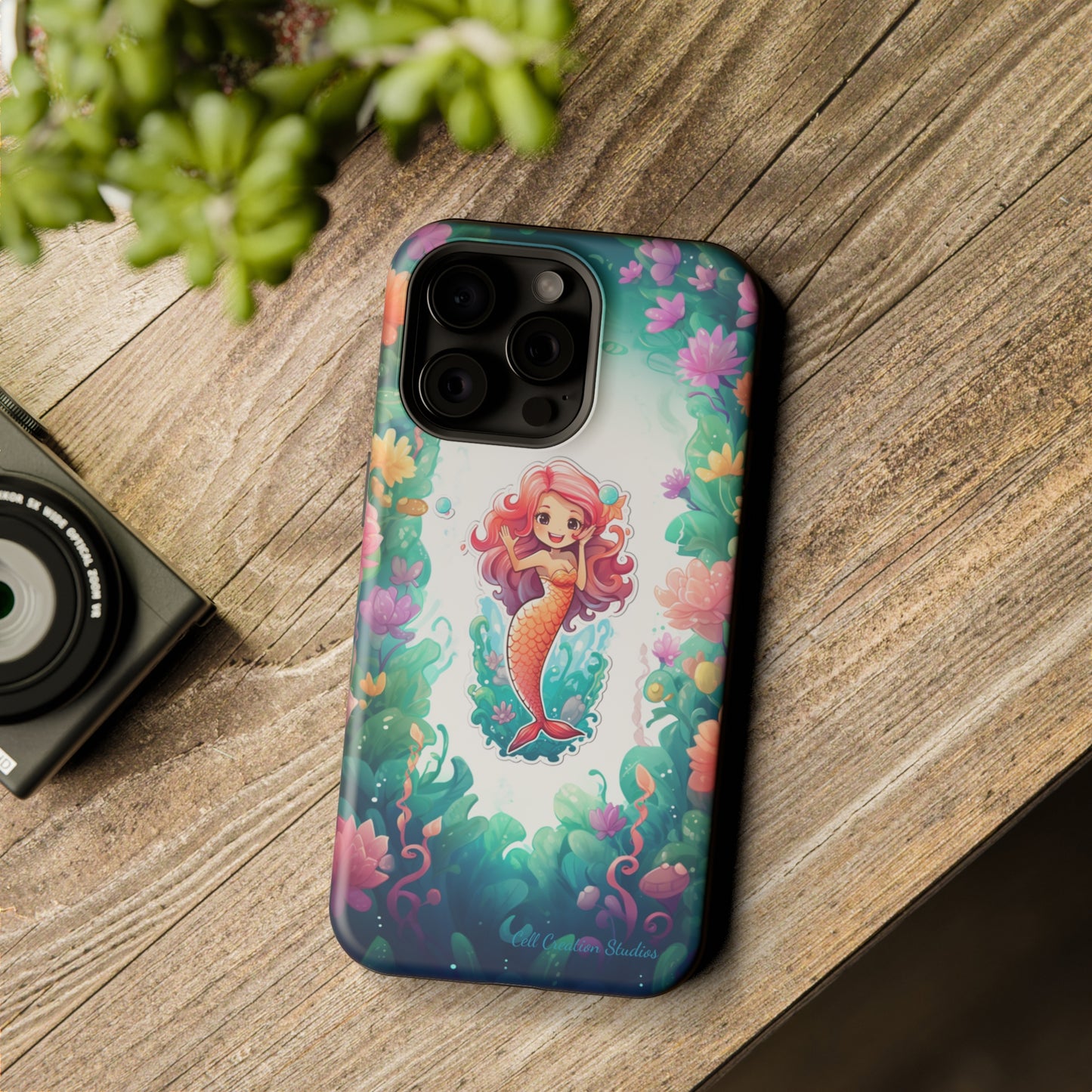 "Pink Seaflower Mermaid" -MagSafe Tough iPhone Cases