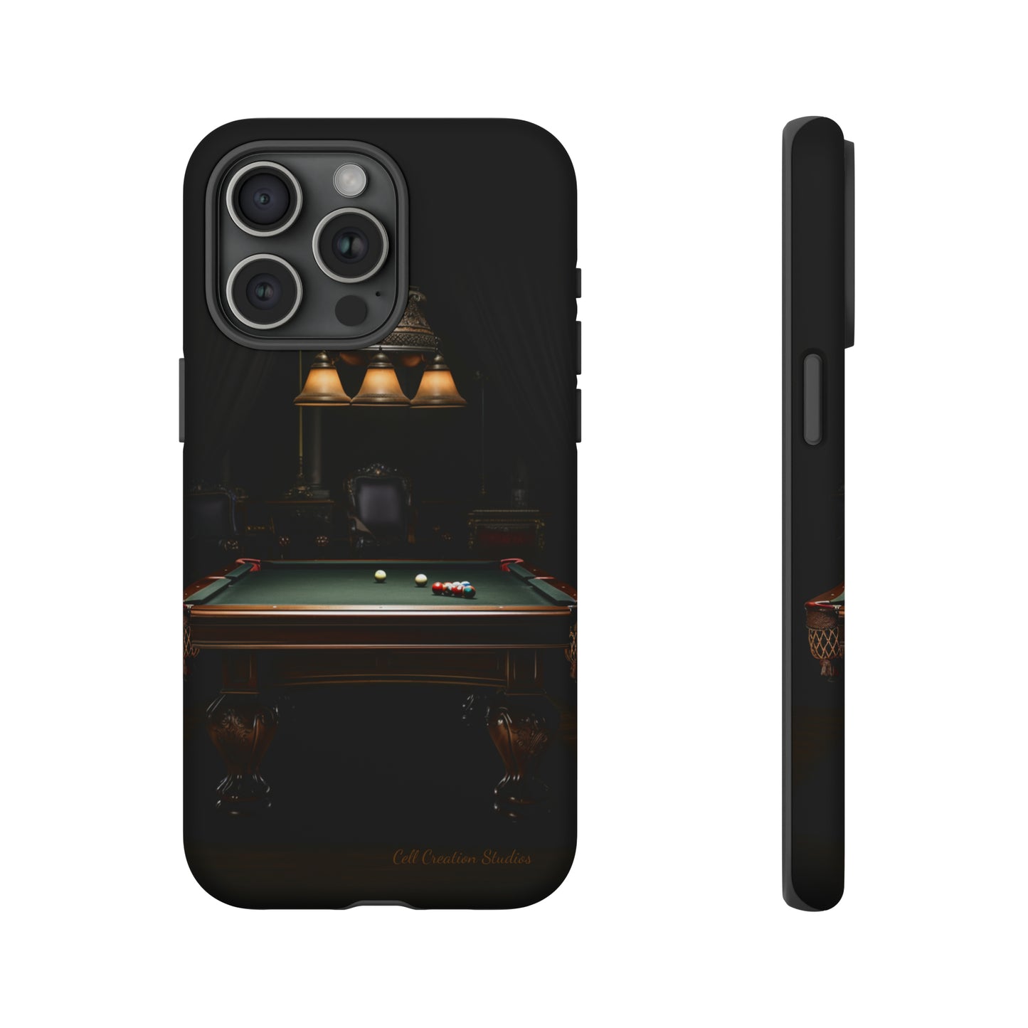 "Elevate Your Game: Pool Table-Themed Phone Case for Billiards Enthusiasts" -Tough Cases