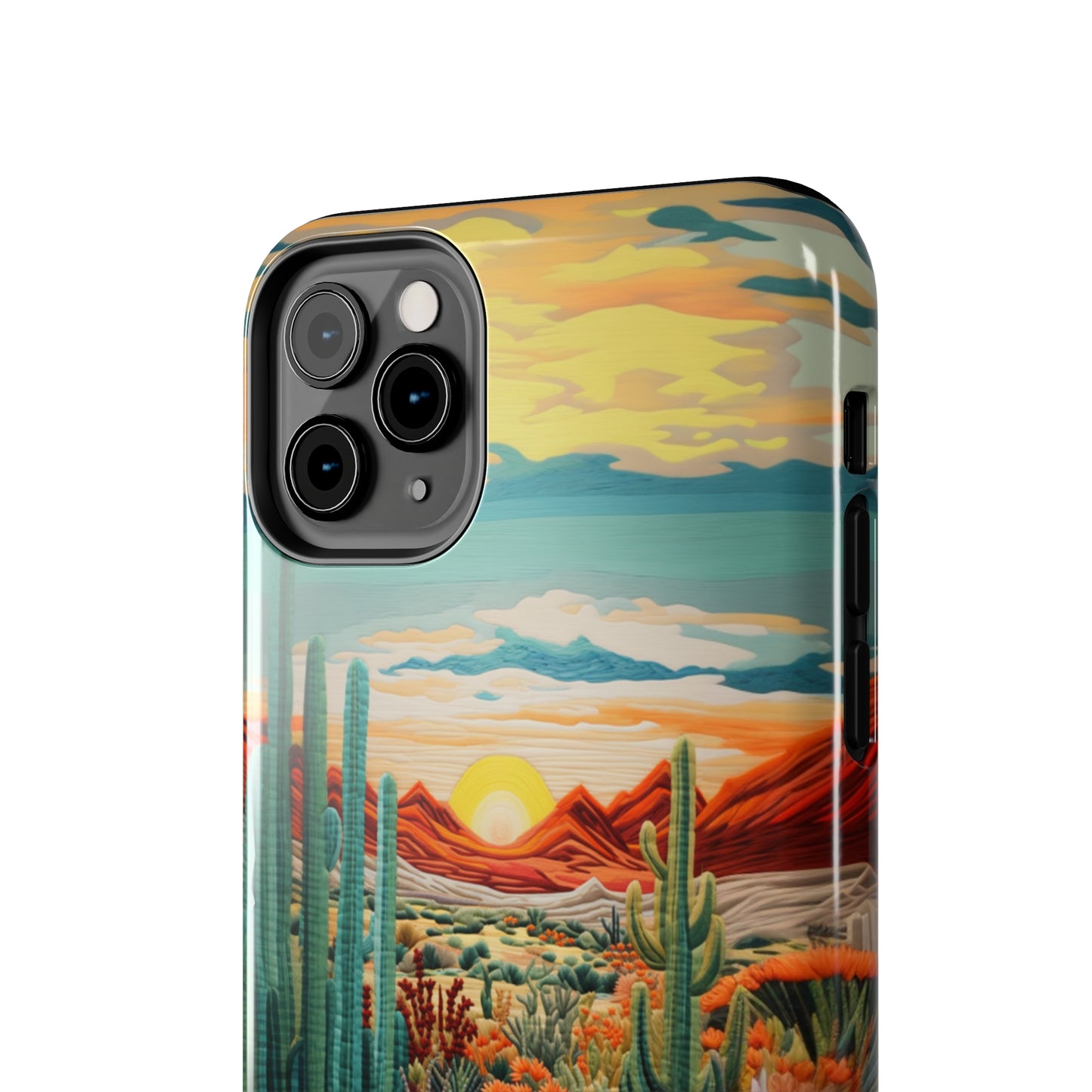 "Desert Bloom Embroidery" -Tough iPhone Cases