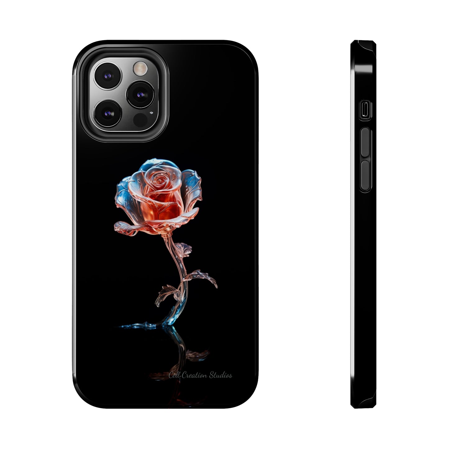 The "Glass Rose Elegance" Phone Case -Tough Phone Cases