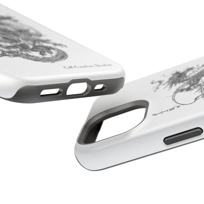 "Samurai and Dragon Sketch" -MagSafe Tough iPhone Cases