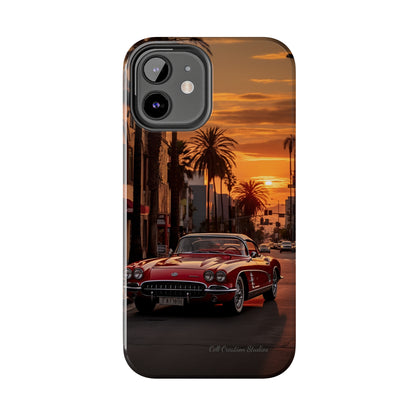 "Sunset Boulevard Classic Red Car" Cell Phone Case -Tough Phone Cases