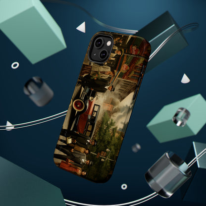 Introducing the "1920s Americana Revival" Cell Phone Case – Step into Nostalgic Elegance with a Vintage Street Scene! -MagSafe Tough Cases