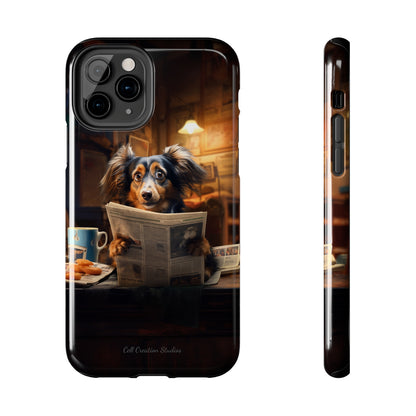 Introducing the "Pup's Perusal" Cell Phone Case – Unleash Heartwarming Humor -Tough Phone Cases