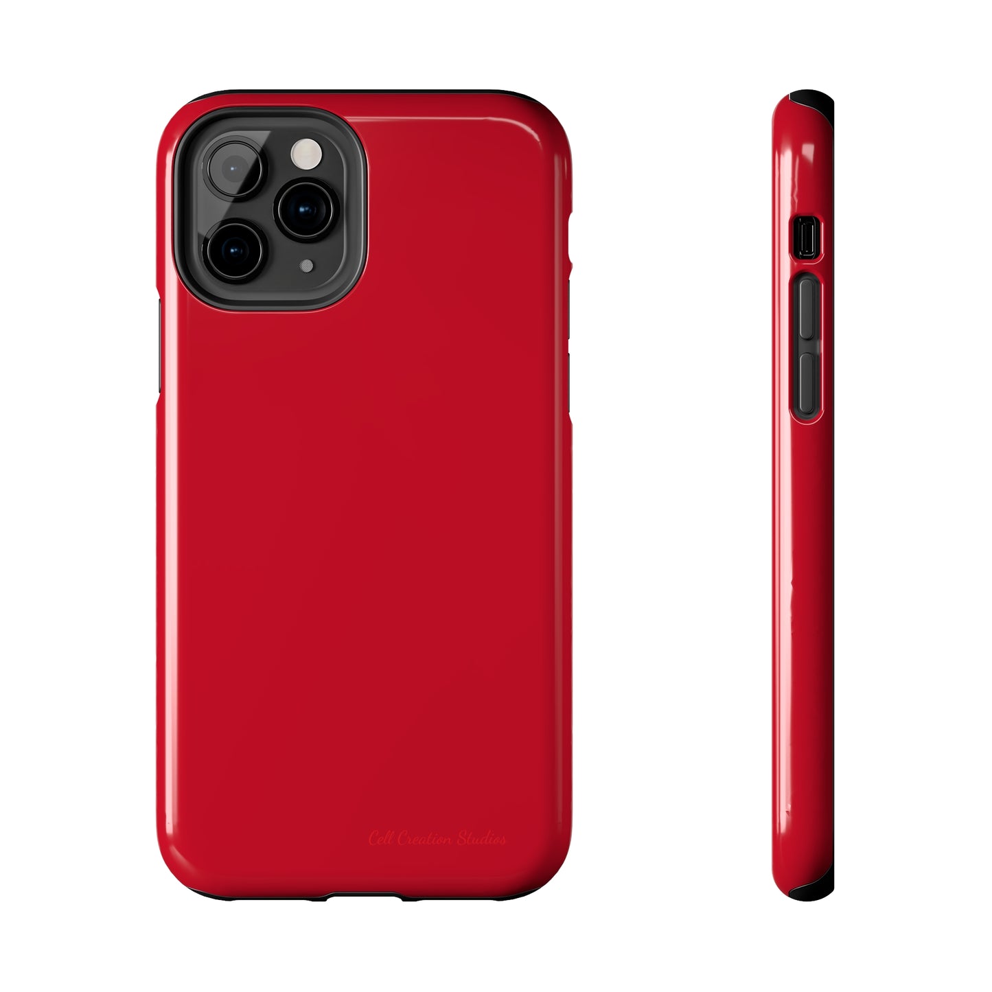 "Bold Crimson Shield" -Tough iPhone Cases