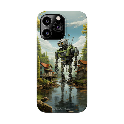 Introducing the "Robo-Rescue" Cell Phone Case – Witness a Heartwarming Scene of Robot Seeking Assistance -Slim Phone Cases