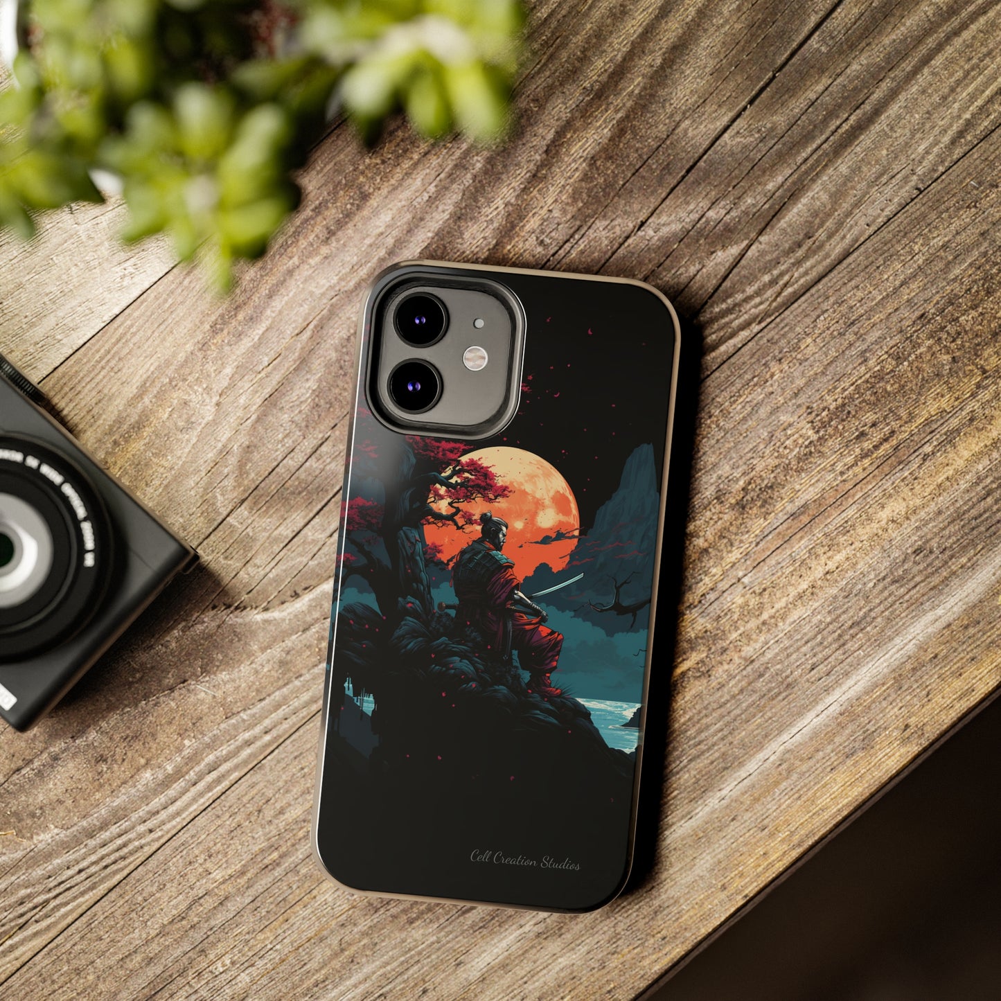 Introducing the "Moonlit Samurai Serenity" Cell Phone Case – Embrace Elegance and Strength -Tough Phone Cases