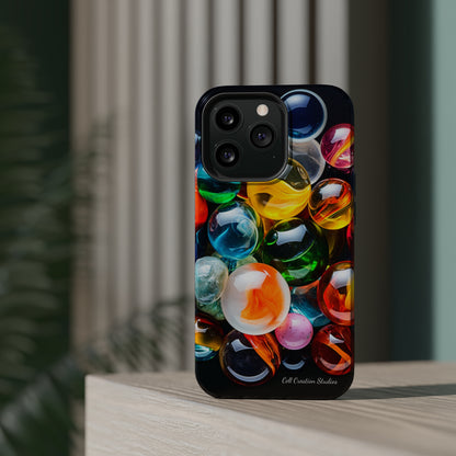 Introducing the "Vibrant Marbles Mosaic" Cell Phone Case – Carry a Kaleidoscope of Colors! -MagSafe Tough Cases