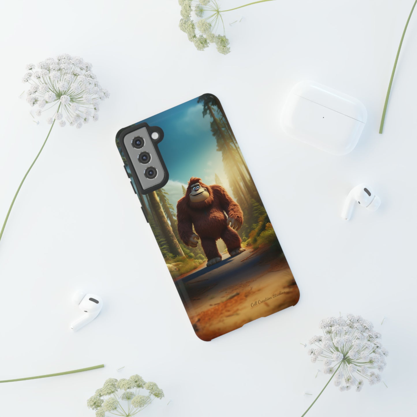 The "Trail Trekker" Bigfoot Cartoon Phone Case -Tough Cases