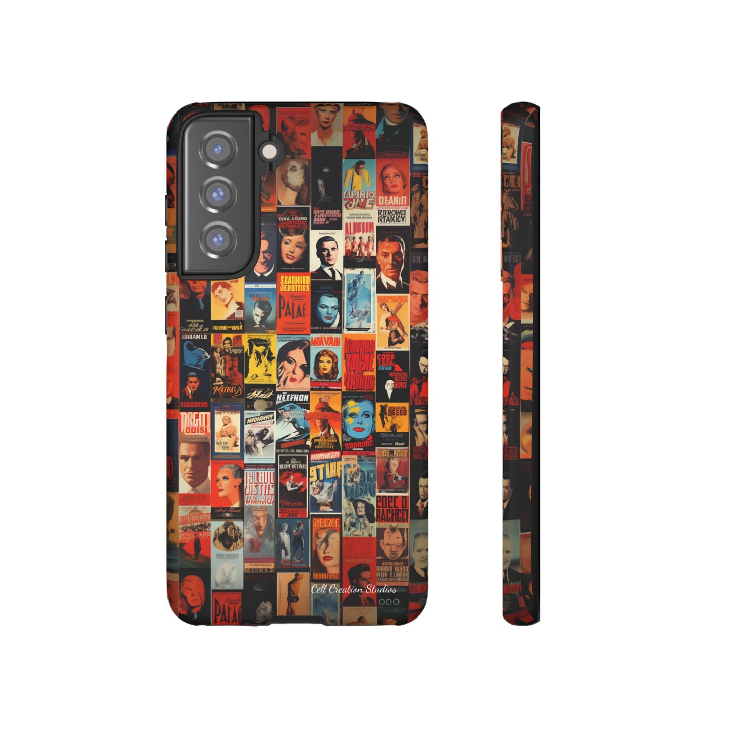 Introducing the "Vintage Movie Poster Collage" Cell Phone Case – Timeless Hollywood Charm -Tough Cases