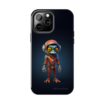 The "AstroGuard" Animated Blue Alien Astronaut Phone Case -Tough Phone Cases