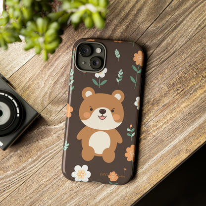 "Floral Bear Elegance" -Tough Phone Cases