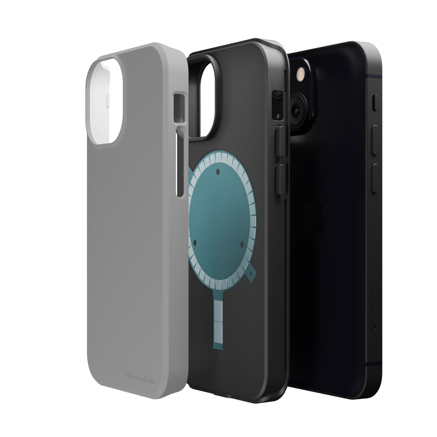 "Sleek Silver Essence" -MagSafe Tough iPhone Cases