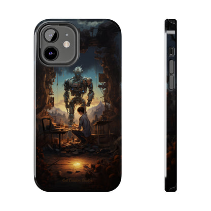 Introducing the "Mechanical Bond" Cell Phone Case – Witness a Captivating Moment of Giant Robot and Boy -Tough Phone Cases