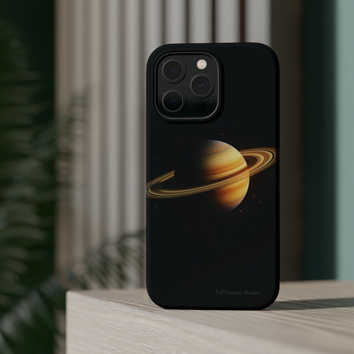 Introducing the "Saturn's Elegance" Cell Phone Case – A Cosmic Masterpiece -MagSafe Tough Cases