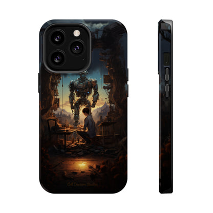 Introducing the "Mechanical Bond" Cell Phone Case – Witness a Captivating Moment of Giant Robot and Boy -MagSafe Tough Cases