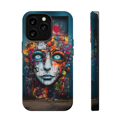 Elevate Your Style with our "Graffiti Face Concrete Wall" Phone Case -MagSafe Tough Cases