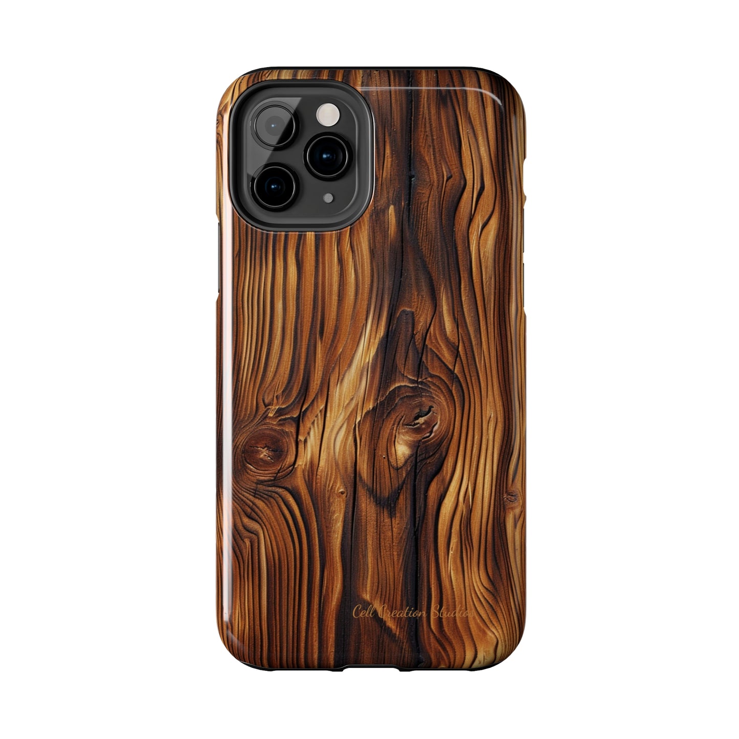 "Wood Grain Elegance" -Tough iPhone Cases