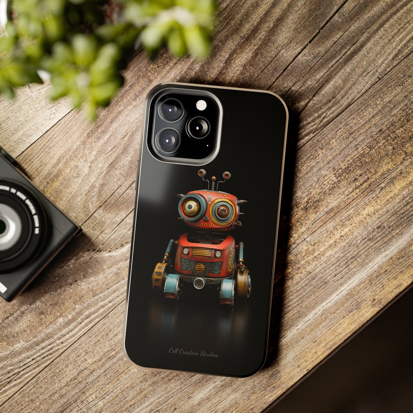 Introducing the "Toy Robot Delight" Cell Phone Case – Embrace Nostalgia with a Playful Robotic Companion! -Tough Phone Cases