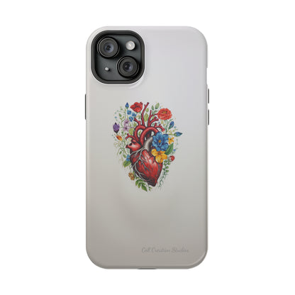 "Floral Heart Harmony" -MagSafe Tough iPhone Cases