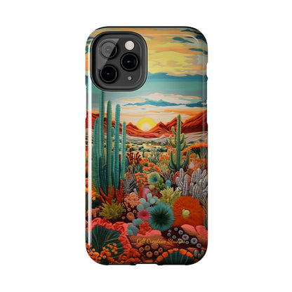 "Desert Bloom Embroidery" -Tough iPhone Cases