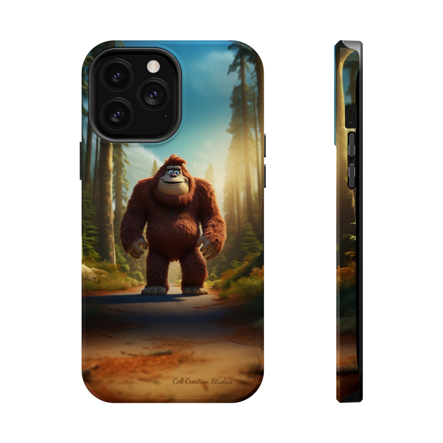 The "Trail Trekker" Bigfoot Cartoon Phone Case -MagSafe Tough Cases